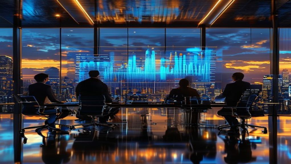 Major music label boardroom signing an AI music platform licensing deal in 2026 — symbolic of UMG-Udio and Warner-Suno settlements