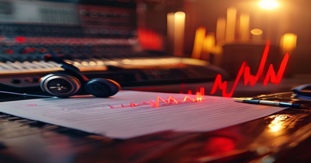 Beat license contract on a producer desk — Lease, Premium, Stems, and Exclusive tiers explained for artists buying reggaeton and trap beats in 2026